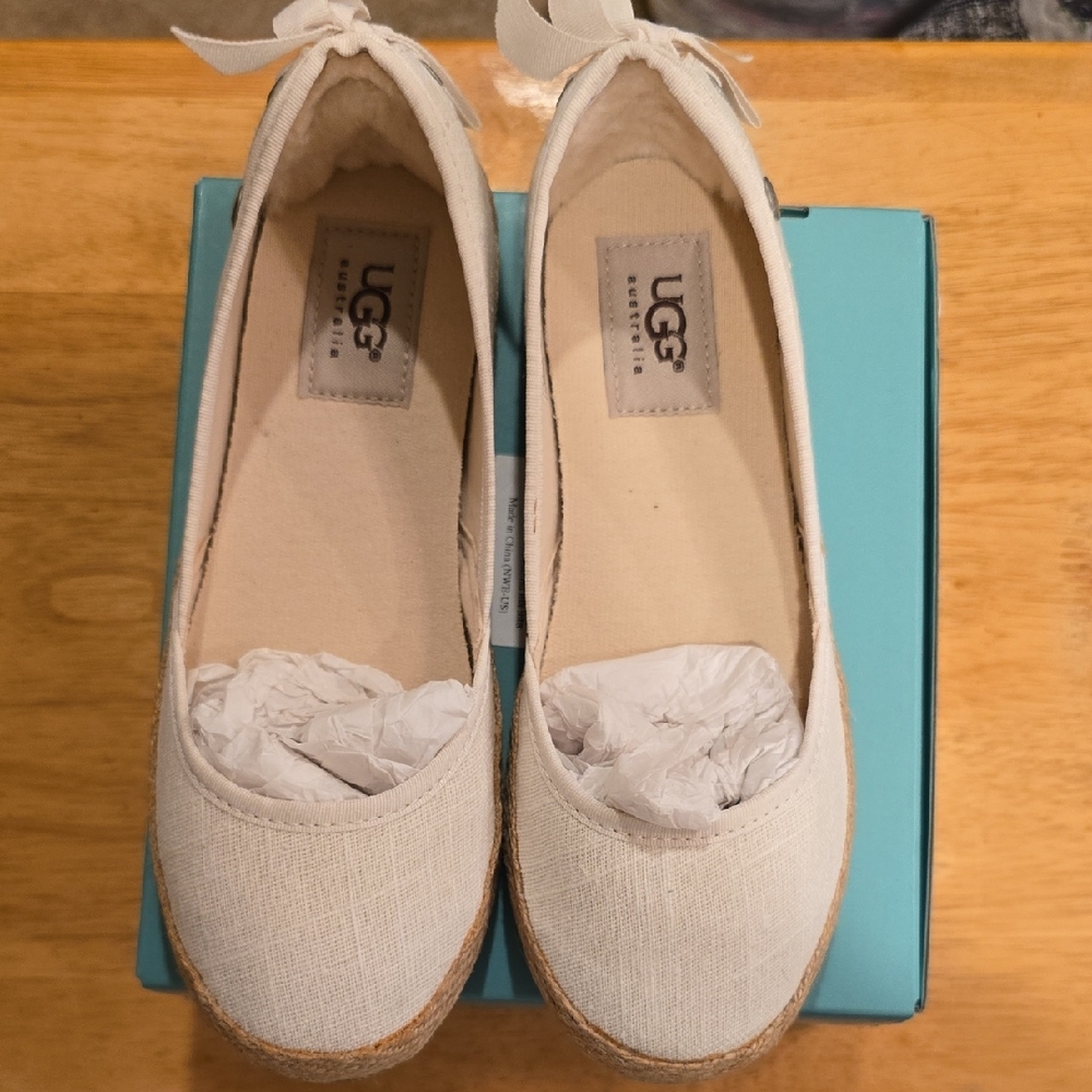 UGG Cream Espadrilles Slip-On Shoes